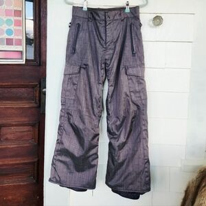 Quicksilver Ski Board Pants with Zip Pockets Grey Size Small